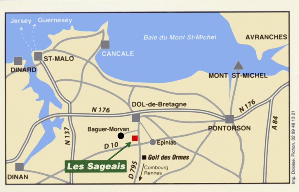 Chambres D'Hotes Les Sageais Baguer-Morvan Bagian luar foto